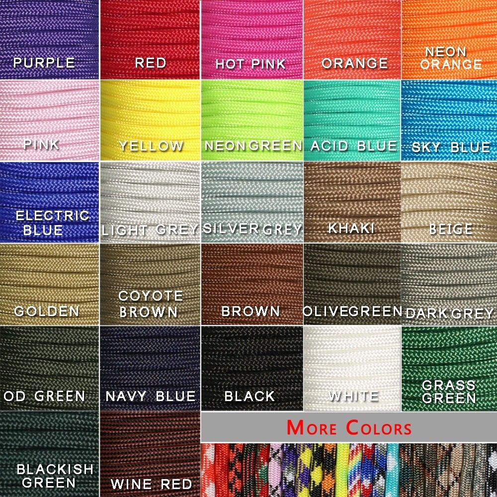1pcs 100FT 27 Colors 550 Parac - огляд і ціна Paracord 550 Feet